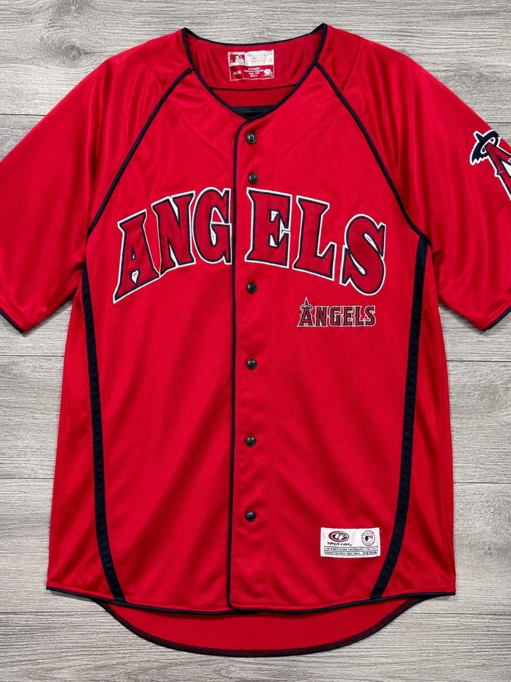 Los Angeles Angels True Fan MLB Baseball Jersey Red Men's Medium
